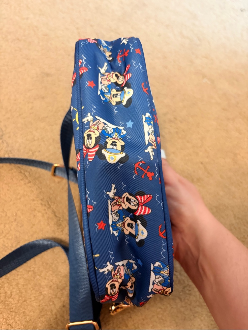 Navy Mickey & Minnie Disney Cruise Line Crossbody Bag - Picture 5 of 6